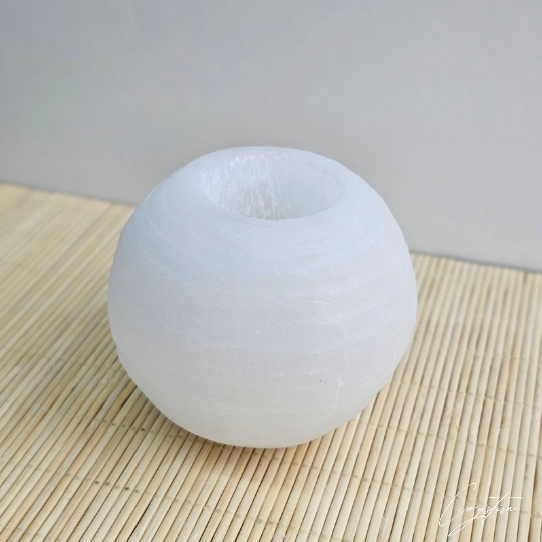 Porte-Bougie Clair de Lune en Sélénite