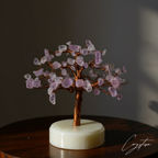Arbre d’Améthyste sur base en Sélénite