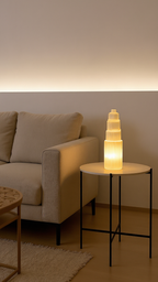 Lampe "Everest" en Sélénite Naturelle